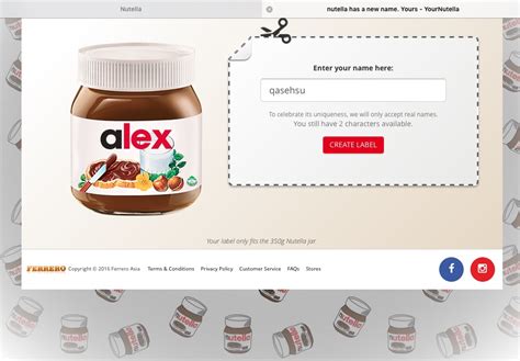 Personalise your message with nutella! YOUR OWN PERSONALISED NUTELLA JAR BY NUTELLA MALAYSIA ...