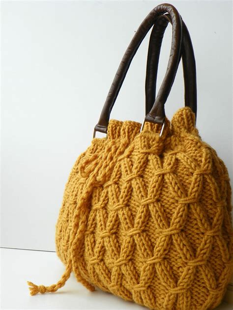 Knit Bag Fall Fashion Shoulder And Handbag Nzlbags Mustard Knit Bag