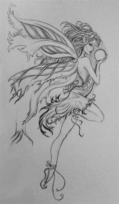Scrying Faery By Empressillyria On Deviantart Fairy Drawings Fairy Tattoo Designs Fairy Tattoo