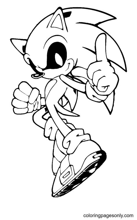 Sonic Exe Coloring Page Sexiz Pix