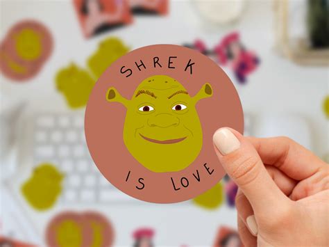 Shrek Stickers Pack Cute And Minimalist Happy Colorful Etsy Uk