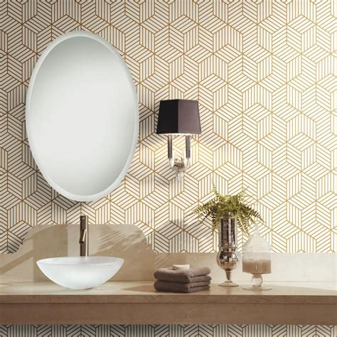 Mid Century Modern Bathroom Wallpaper