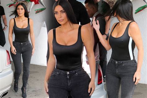 Kim Kardashians Waist Looks Smaller Than Ever As She Highlights Curvy
