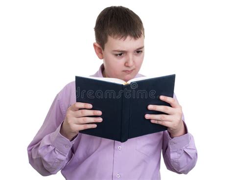 Boy Reads A Book Stock Photo Image Of Isolated Education 68175634