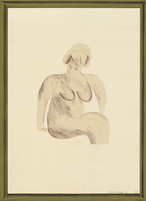 DAVID HOCKNEY B 1937 Picture Of A Simple Framed Traditional Nude