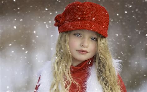 Charming Girl Blonde Mood Winter Tenderness Portrait Face