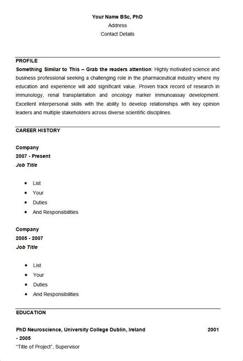 Building an attractive cv helps in increasing your chances of getting the job. 70+ Basic Resume Templates - PDF, DOC, PSD | Free ...
