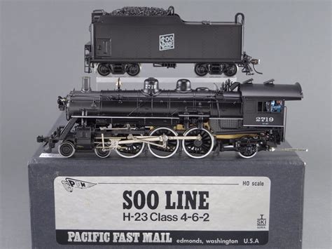 Ho Brass Model Train Pfm Ski Soo Line 4 6 2 Class H 23 Steam 2719