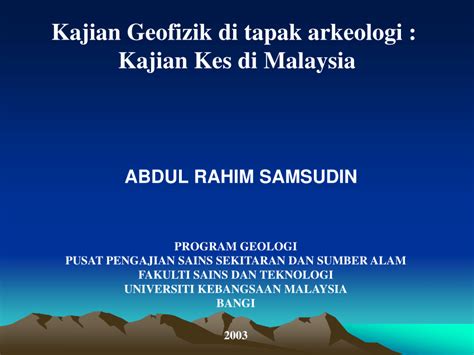 Dengan negeri yang menawarkan lebih daripada sekadar tapak gua kota gelanggi. (PDF) Kajian Geofizik di tapak arkeologi : Kajian Kes di ...