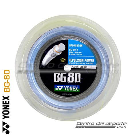Badminton Reel Yonex Bg 80 Sky Blue 200 Mts