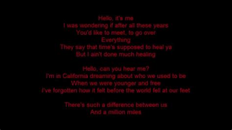 Selected popular adele song of sunday. Adele - Hello (Lyrics on Screen) - YouTube