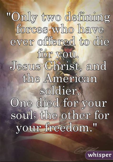 Only Two Defining Forces Who Have Ever Offered To Die For You Jesus