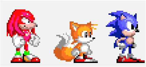 Sonic Tails And Knuckles Pixel Art Maker