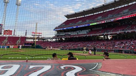 Dugout Front Of Sections 114119 And 127132 Cincinnati Reds V San