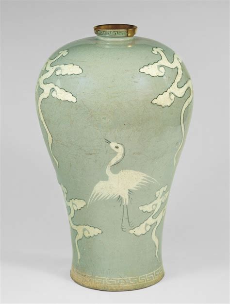 Maebyeong Decorated With Cranes And Clouds Goryeo Dynasty 9181392