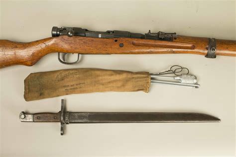 Das arisaka typ 38 (jap. Japanese Arisaka Type 38 Rifle, Bayonet, and Cleaning Kit ...