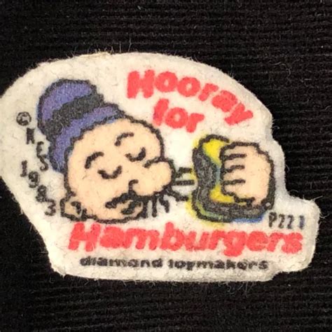 1 Vintage 80’s Popeye Felt Fuzzy Puffy Sticker Not Sticky 3 25 Picclick