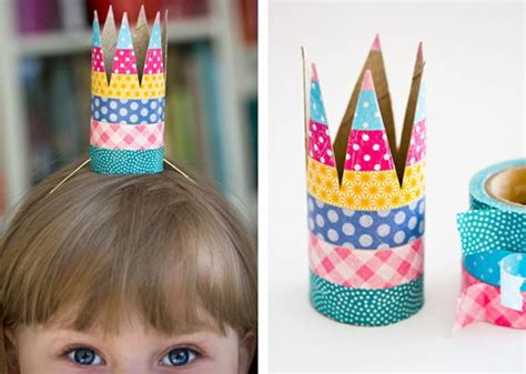 Party Washi Crowns Cute For Kid Parties Washi Tape Crafts Toilet Paper