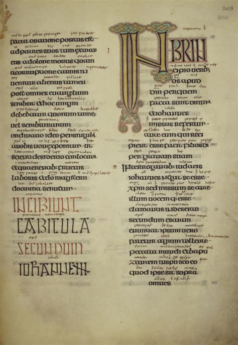 The Lindisfarne Gospels In The Treasures Gallery Medieval Manuscripts