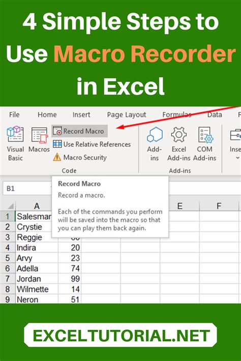 4 Simple Steps To Use Macro Recorder In Excel Microsoft Excel
