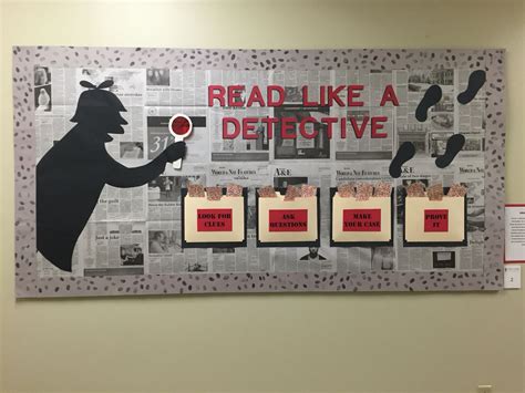 Detective Bulletin Board For School School Displays Library Displays