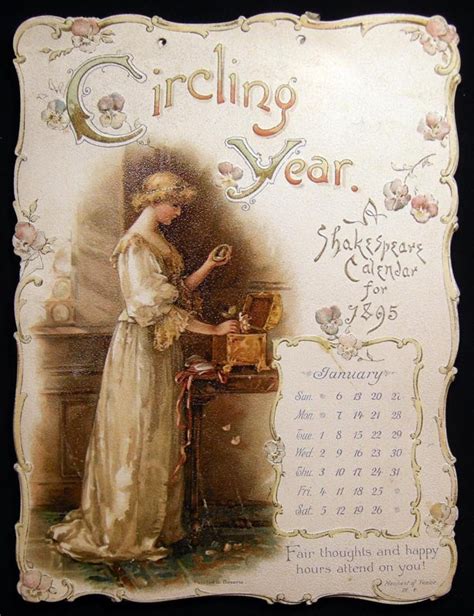 Circling The Year A Shakespeare Calendar For 1895 Americana 19th