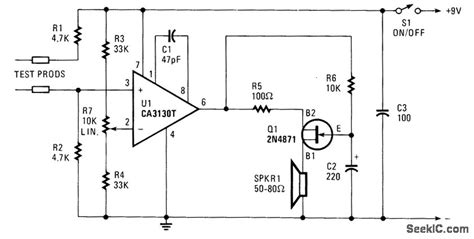 Continuitychecker Measuringandtestcircuit Circuit Diagram