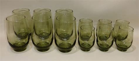 Libbey Tempo Glassware ~ 12 Roly Poly Tumblers And Juice Glasses