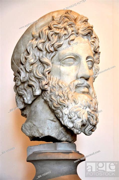 Marble Bust Of God Asklepios Museo Palatino Palatino Rome Lazio