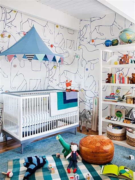 Gorgeous Glorious Wallpaper In Kids Rooms Storage Kids Room Kids