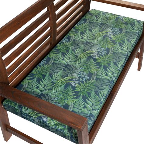 Ferns Floral Water Resistant Garden Bench Seat Pad By Celina Digby