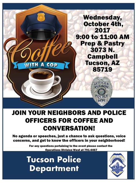 National Coffee With A Cop Day Tucson Police Department