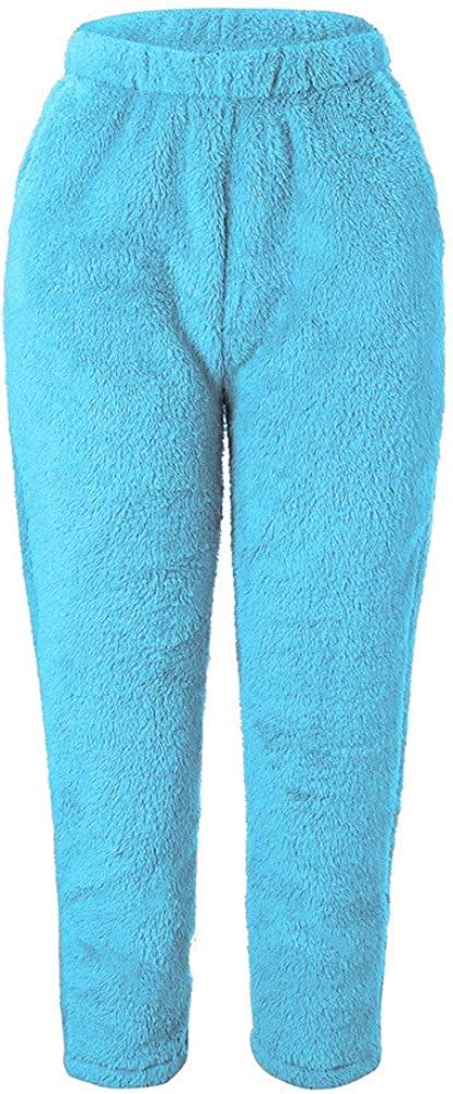 Womens Fuzzy Fleece Pajama Pj Bottoms Pants Winter Warm Cozy Plush Lounge Sleepwear At Amazon