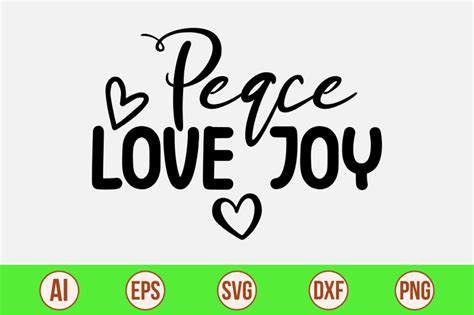 Peace Love Joy Svg Cut File By Orpitaroy