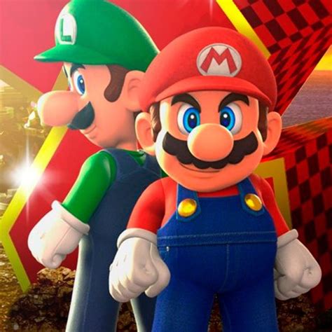 Mario And Luigi Are Standing Next To Each Other