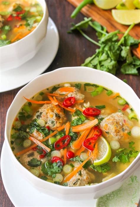 It might not be normal to eat a meatball and bok choy soup in thailand, but that doesn't mean it's not yummy. Thai Meatball and Egg Drop Soup - A Saucy Kitchen
