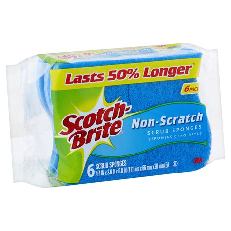 Scotch Brite Non Scratch Multi Purpose Scrub Sponges Value Pack 6 Ct