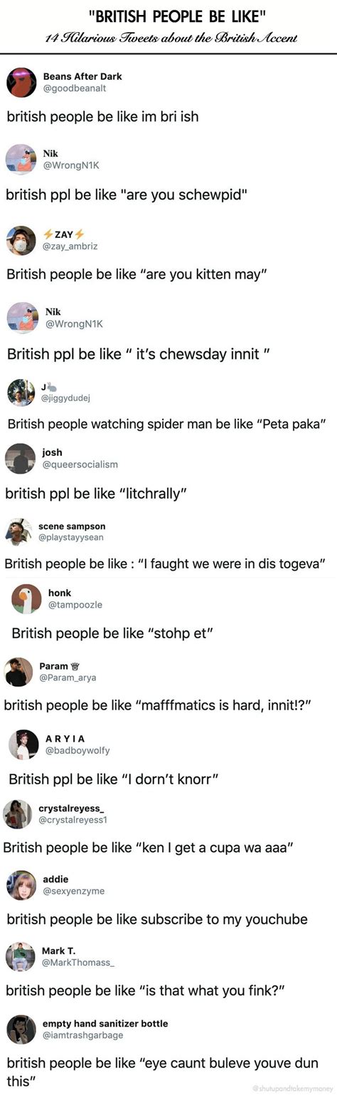 British People Be Like 14 Hilarious Tweets About The British Accent