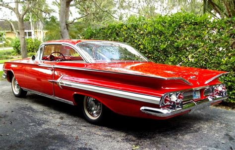› old chevys for sale 60s. 1960 Impala 2dr.ht coup. Roman red,V8-283 automatic, power ...