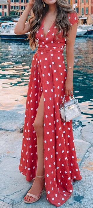 Polka Dot Wrap Maxi Dress Maxi Dress Maxi Dress Outfit Red Dress Maxi