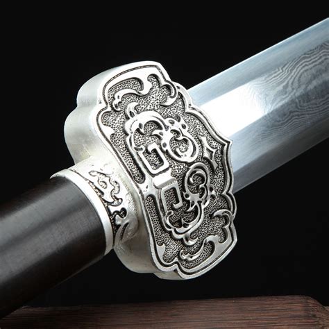 Eight Sided Han Sword Chinese Retro Silver Theme Han Dynasty Damascus