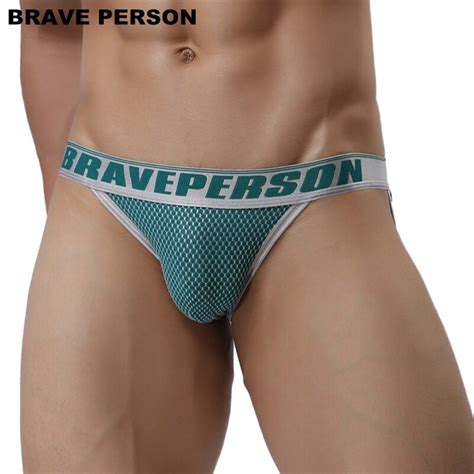 Brave Person Men Nylon Briefs Brand Male Underwear Mens Sexy Gay