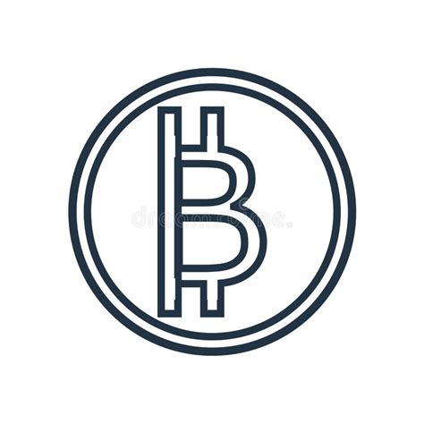 Bitcoin Icon Vector Isolated On White Background Bitcoin Sign Stock
