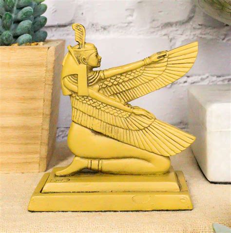 Buy Ebros Ancient Egyptian Hieroglyphic Kneeling Winged Goddess Maat Mini Figurine 3 25 High