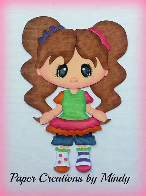 Craftecafe Mindy Mismatch Girl Premade Paper Piecing For Scrapbook Page