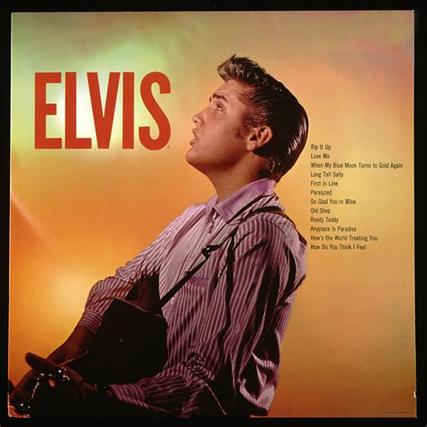 Elvis Presley 1956 Elvis Album Framed Photographic Print On Canvas