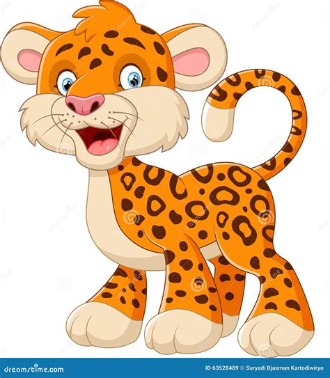 Cute Leopard Cartoon Stock Vector Illustration Of Hair 63528489