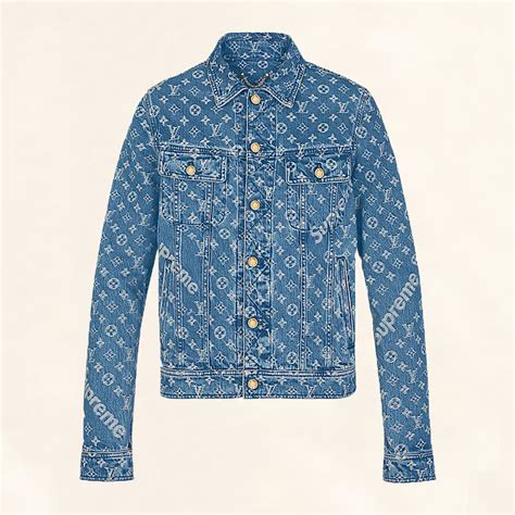 Louis Vuitton And Supreme Denim Jacket Louis Vuitton Mens Mens Jacket