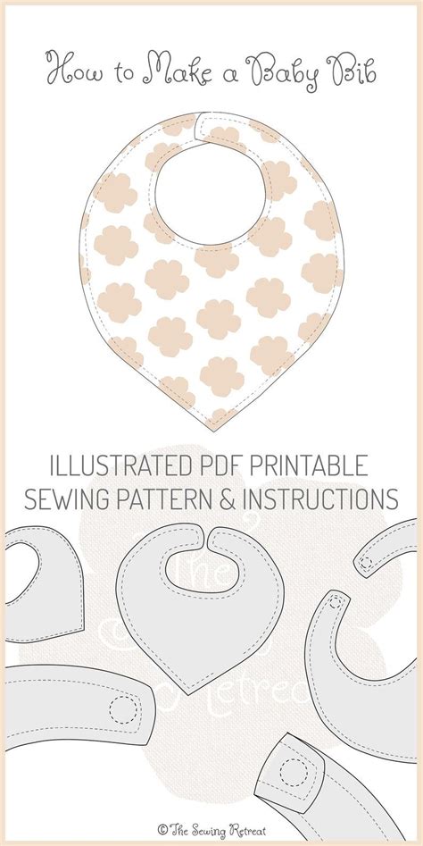 Baby Bib Pdf Sewing Pattern And Instructions Etsy Uk Printable Sewing