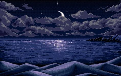 Free Download Hd Wallpaper Sea Wallpaper Digital Art Pixel Art